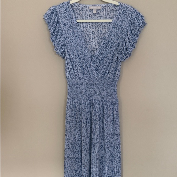 Nordstrom Chelsea 28 Women's Floral Wrap Midi Dress in Light Blue - Picture 3 of 11